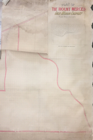 Plan, Plan of Mount Mercer Gold Mining Company