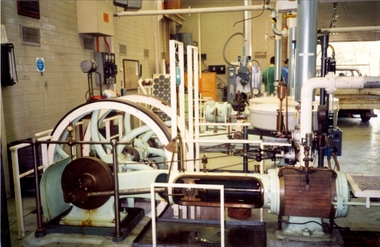 Photograph - Colour photograph, Davey Paxman Experimental Steam Engine in the Mount Helen Workshop, c1994