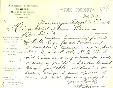 Handwritten letter