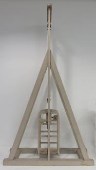 Side view of model of Allan Mine Cage Safety Brake