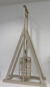 Side view of model of Allan Mine Cage Safety Brake