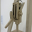 Close up view of model of Allan Mine Cage Safety Brake