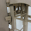 close view of model of Allan Mine Cage Safety Brake