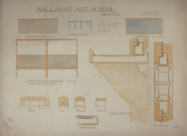 Plan, Ballarat Technical Art School Plans for Proposed Fittings, 1914, 07/12/1914