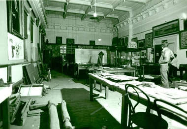 Photograph - Black and White, Interior of the Former Ballarat East Library, c1979