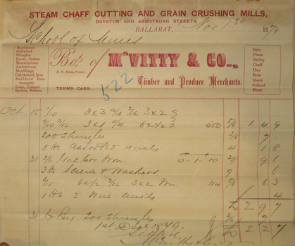 Printed invoice