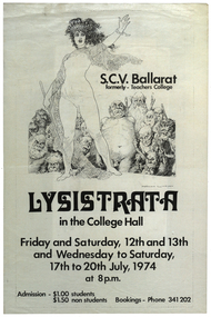 Poster, 'Lysistrata ' Production Poster, 1974, 1974