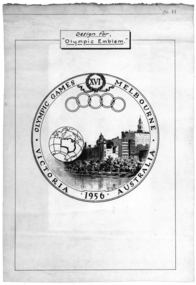 Poster, Design for "Olympic Emblem" Melbourne, 1956, c1956