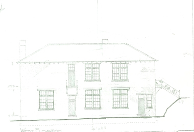 Plan, West Elevation of the Ballarat School of Mines Building Old Plumbing Building