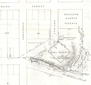Plan, Ballarat Showing Gaol Reserve, 1857, c1857