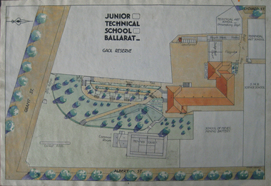 hand coloured plan