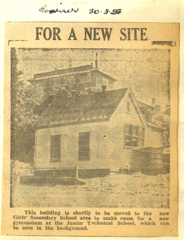 newsclip of an old schoolhouse