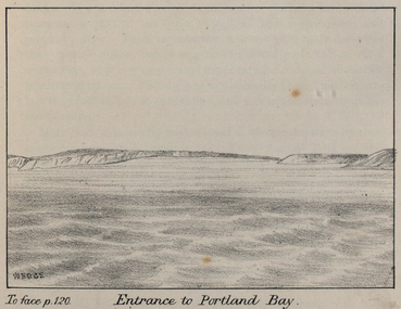 Image - black and white, John Helder Wedge, Entrance to Portland Bay, c1835