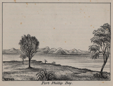 Image - black and white, John Helder Wedge, Port Phillip Bay, c1835