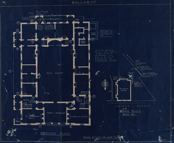 Plan - Blueline, Former Ballarat Supreme Court (later Courthouse Theatre)