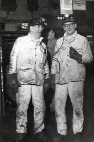 Photograph, Frank Wright visits a mine in Germany