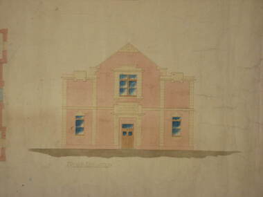 Plan, Plan for the Art Deco Facade on the Ballarat School of Mines Museum, c1920