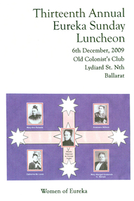 Programme, Thirteenth Annual Eureka Sunday Luncheon, 2009, 06/12/2006