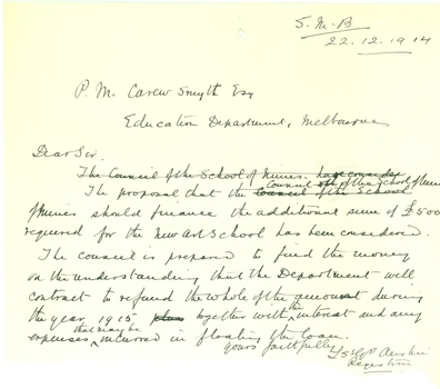 Handwritten letter