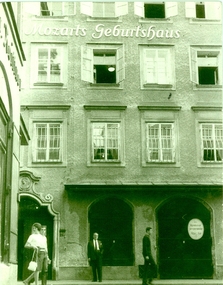 Photograph - black and white, Mozart's Geburthaus, 1963, September 1963