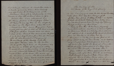 Document, Richard B. Squire, The History of the Mount Mercer Gold Mining Company and Its opening by Richard Squire
