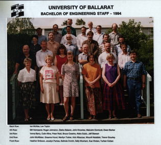 Photograph - Photograph - Colour, University of Ballarat Bachelor of Engineering Staff, 1994