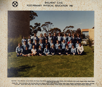 Photograph - Colour, Ballarat College of Advanced Education Post-Primary Physical Education, 1981, 1981