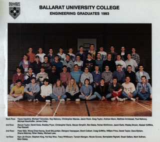 Photograph - Colour, Ballarat University College Engineering Graduates, 1993, 1993