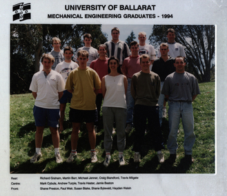 Photograph - Colour, University of Ballarat Mechanical Engineering Graduates, 1994, 25/11/1994