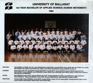 Photograph - Colour, University of Ballarat 3rd Year Bachelor of Applied Science (Human Movement), 1994