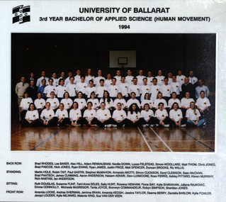 Photograph - Colour, University of Ballarat 3rd Year Bachelor of Applied Science (Human Movement), 1994, 1994