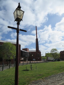 Photograph - Colour, Clare Gervasoni, Ballarat School of Mines looking towards the chimney of the Former Ballarat Brewery, 2015, 07/10/2015