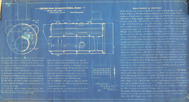 Plan, Mild Steel Boiler for Yarrawee Suction Dredge, 16 January 1907
