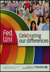 Poster, FedUni celebrating our differences, c2016