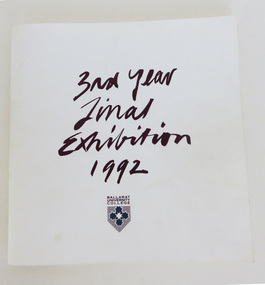 Book, 3rd Year Final Exhibitin 1992, 1992