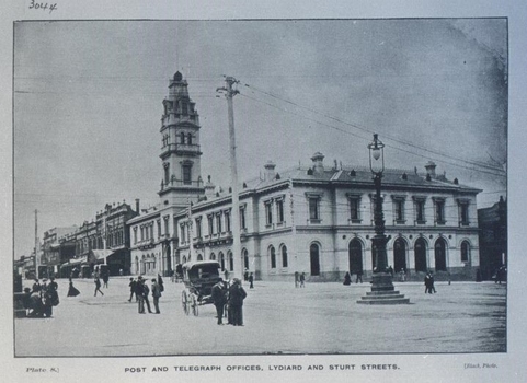 Double storey post office with tower