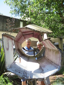 Photograph - Colour, Former Ballarat Teachers' College Students with Inge King's Sculpture, 2017, 27/01/2017