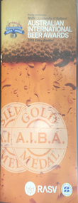 Folder, Folder of material on the University of Ballarat International Beer Awards, c2007-c2011  onwards