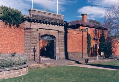 Colour photograph, Ballarat Courier Photographer, Former Ballarat Gaol Gates, 09-06-1997