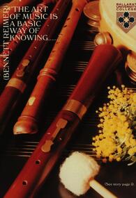 Booklet - Music, The Art of Music is a Basic Way of Knowing, c1992