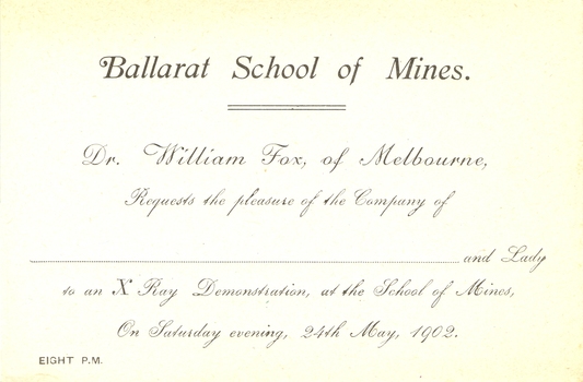 Printed invitation