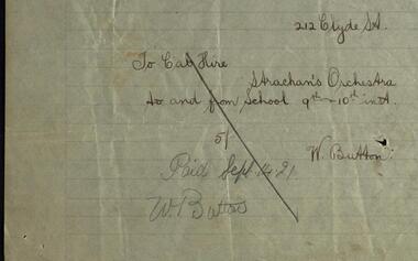 Hand written document, Ballarat Junior Technical School Correspondence 1921, 1921