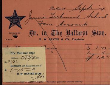 Hand written correspondence, Ballarat Junior Technical School related to Fair - 1921, 09/1921