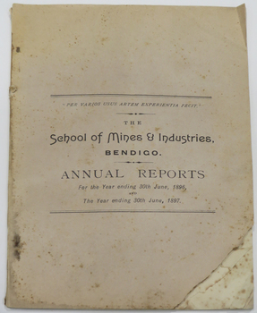 A published book on the Bendigo School of Mines