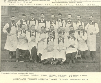 Image - black and white, Recently Trained Sloyd Teachers, 1901, 1901