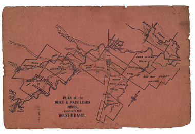 Plan, Plan of the Duke and Main Leads Mines, Issued by Holst and David