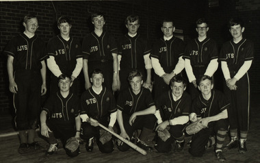 Photograph - black and white, Ballarat Junior Technical School Softball Team