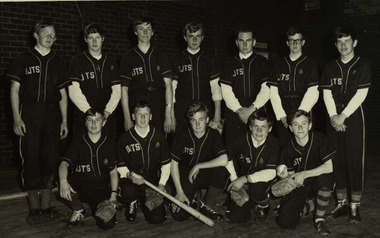 Photograph - black and white, Ballarat Junior Technical School Softball Team