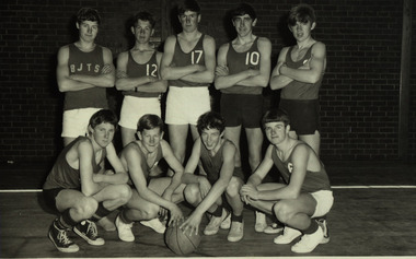 Photograph - black and white, Ballarat Junior Technical School Basketball Team