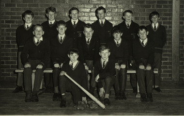 Photograph - black and white, Ballarat Junior Technical School Baseball Team